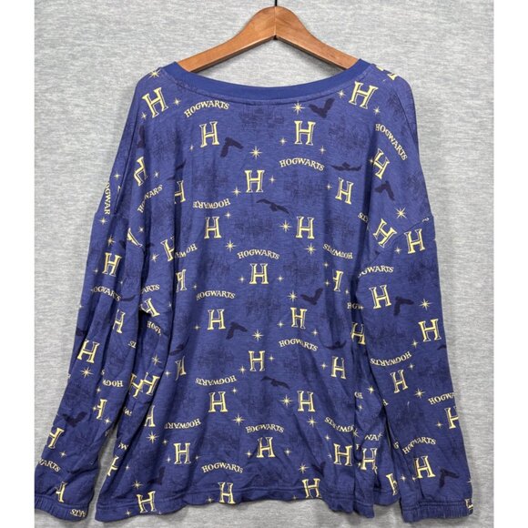 Harry Potter Hogwarts Womens Long Sleeve Lounge‎ Top XL - Picture 3 of 3